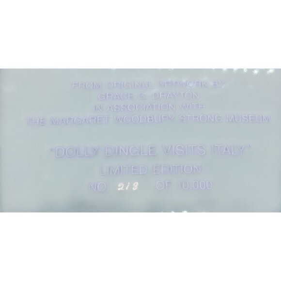 Vtg Dolly Dingle Visits Italy Collector Plate Grace G. Drayton First Edition 8.5 - Picture 5 of 6